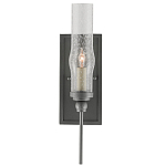 Бра с прозрачным плафоном на сером каркасе Elegant Gray Lamp варинант исполнения - 2 | Loft Concept в Кирове