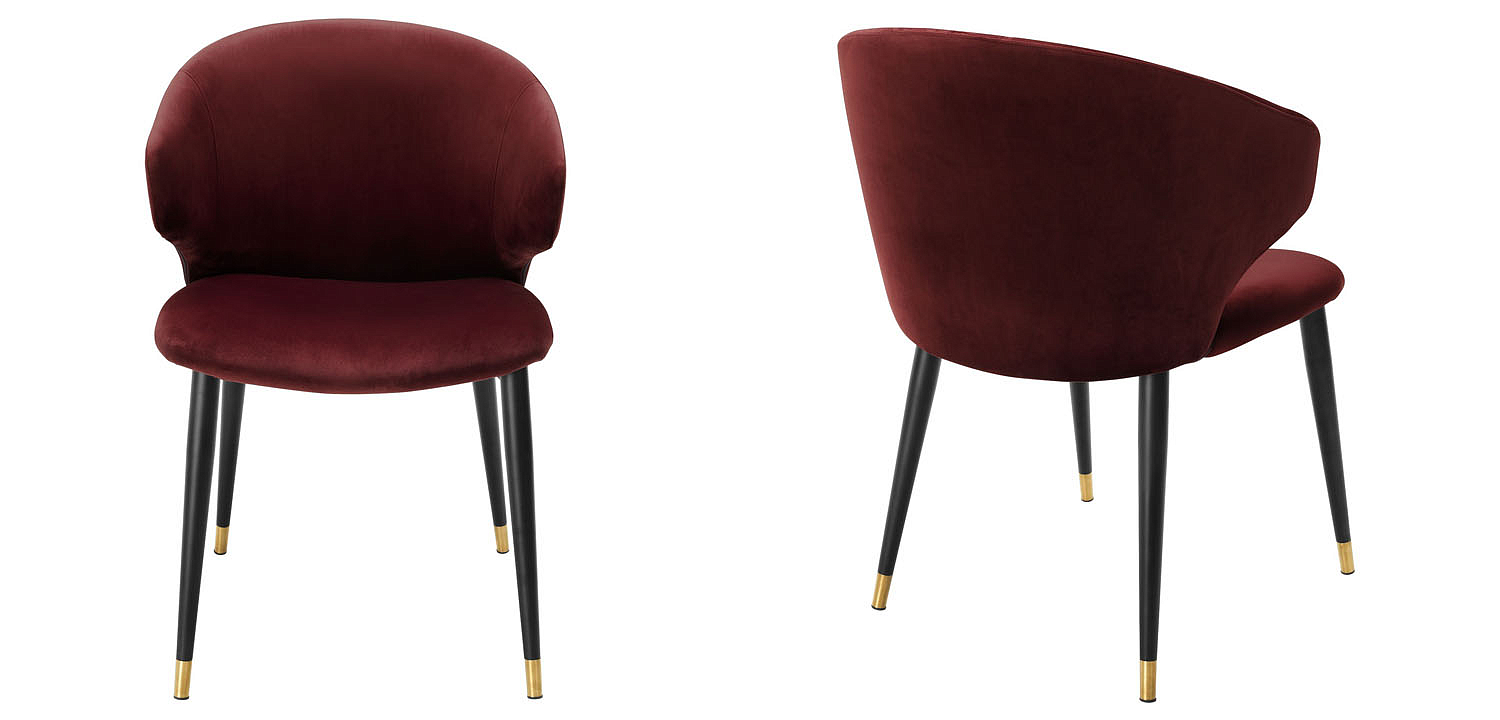 Стул Eichholtz DINING CHAIR VOLANTE burgundy Стул Eichholtz DINING CHAIR VOLANTE burgundy - Loft-Concept в Кирове