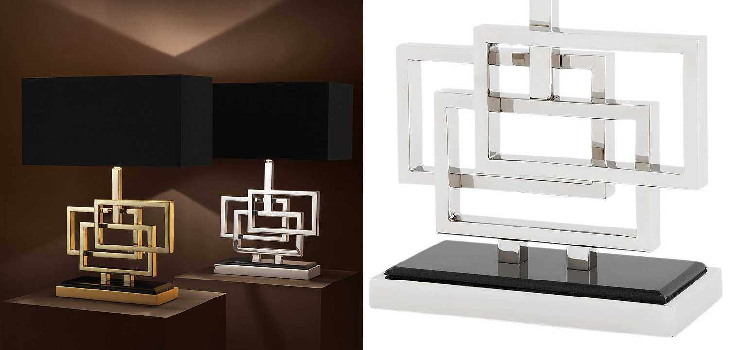 Настольная лампа Eichholtz Table Lamp Windolf Nickel Настольная лампа Eichholtz Table Lamp Windolf Nickel - Loft-Concept в Кирове