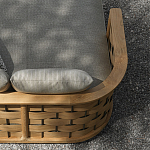 Дизайнерский уличный диван из массива дерева с плетеной спинкой PALINFRASCA Sofa варинант исполнения - 5 | Loft Concept в Кирове