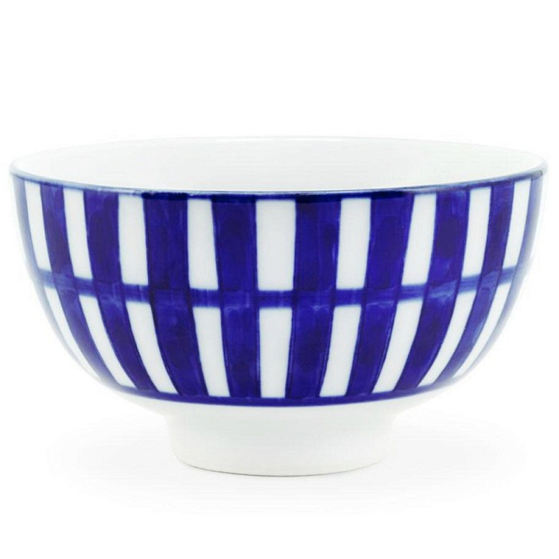 Салатник Cup Chino Белый Синий Салатник Cup Chino Белый Синий в Кирове | Loft Concept