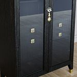 Дизайнерский шкаф витрина Elsa Dreams Black с 4-мя ящиками варинант исполнения - 3 | Loft Concept в Кирове