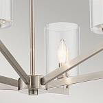 Люстра с 6-ю прозрачными цилиндрическими плафонами Kichler варинант исполнения - 13 | Loft Concept в Кирове