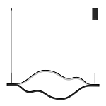 Подвесной светильник волнообразный изогнутый черного цвета 4000К Spiral Lighting варинант исполнения - 3 | Loft Concept в Кирове