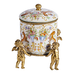 Шкатулка на ангелах из фарфора с бронзовыми элементам Eden Garden варинант исполнения - 1 | Loft Concept в Кирове