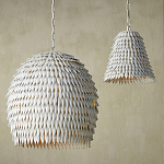 Подвесной светильник белый металлический в форме купола White Natural Lines варинант исполнения - 3 | Loft Concept в Кирове