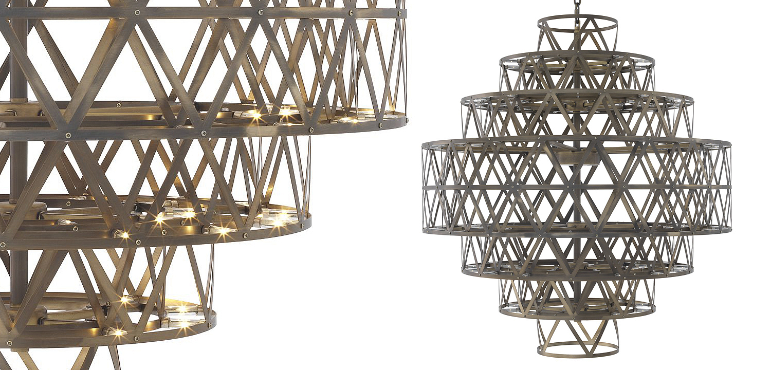 Люстра Eichholtz Chandelier Clinton brass Люстра Eichholtz Chandelier Clinton brass - Loft-Concept в Кирове