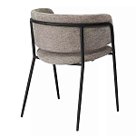 Стул полукруглый с каркасом из металла и мягким сиденьем и спинкой Soft Chenille варинант исполнения - 1 | Loft Concept в Кирове