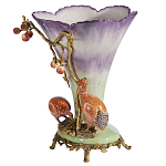 Ваза с цесарками из фарфора с бронзовыми элементами Garden of Eden варинант исполнения - 4 | Loft Concept в Кирове