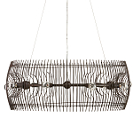 Люстра круглая из тонких прутьев Thin Bronze Rods варинант исполнения - 3 | Loft Concept в Кирове