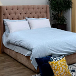 Постельное белье голубого цвета из перкаля с принтом 200х220 см Aurora Allure варинант исполнения - 5 | Loft Concept в Кирове