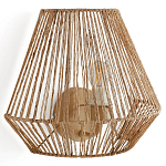 Бра с плетенным из пеньки абажуром Jutti H25 см варинант исполнения - 1 | Loft Concept в Кирове