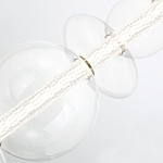 Подвесной светильник линейный с прозрачными стеклянными шарами разного диаметра Eurofase варинант исполнения - 13 | Loft Concept в Кирове