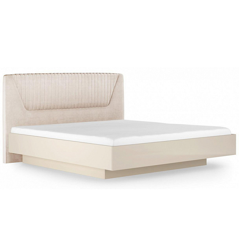 Кровать двуспальная с подъёмным основанием Satin Furniture Бежево-серый Кровать двуспальная с подъёмным основанием Satin Furniture Бежево-серый в Кирове | Loft Concept