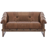 Двухместный диван Duncan винтажная коричневая кожа варинант исполнения - 1 | Loft Concept в Кирове