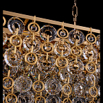 Люстра овальная каскадная с подвесками в форме колец Galaxy of Light варинант исполнения - 3 | Loft Concept в Кирове