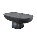 Столик кофейный черного цвета с овальной столешницей и круглым основанием Black Dalmen Table варинант исполнения - 5 | Loft Concept в Кирове