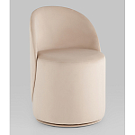 Пуф Loreen со спинкой вращающийся велюр молочный варинант исполнения - 1 | Loft Concept в Кирове