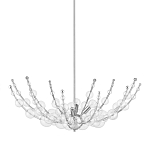 Люстра  с круглыми прозрачными шарами на серебряном каркасе Silver Stalk варинант исполнения - 2 | Loft Concept в Кирове