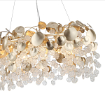 Люстра с декоративными подвесками из прозрачного стекла в форме монеток FAIRYTREE Light варинант исполнения - 9 | Loft Concept в Кирове