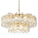 Люстра подвесная двухъярусная с хрустальными овальными подвесками Harmonica варинант исполнения - 1 | Loft Concept в Кирове