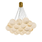 Люстра подвесная круглая с сферическими плафонами из натурального камня Glowing Spheres варинант исполнения - 10 | Loft Concept в Кирове