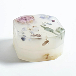 Шкатулка из эпоксидной смолы с цветами белая Epoxy Resin Square Box White варинант исполнения - 4 | Loft Concept в Кирове