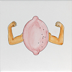 Плитка дизайнерская с узором Лимон варинант исполнения - 2 | Loft Concept в Кирове