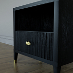 Прикроватная тумбочка с полкой Elsa Dreams Black варинант исполнения - 3 | Loft Concept в Кирове