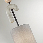 Подвесной светильник с серым тканевым плафоном Flourish варинант исполнения - 4 | Loft Concept в Кирове