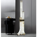 Торшер геометрический с тремя мраморными плафонами Marble Tripod варинант исполнения - 4 | Loft Concept в Кирове