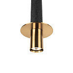 Подвесной светильник с узким цилиндрическим плафоном и золотым металлическим декором Concrete Pipe варинант исполнения - 6 | Loft Concept в Кирове