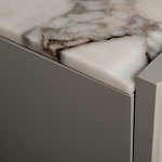 Тумба под телевизор серая с мраморной столешницей Uniqueness Marble варинант исполнения - 5 | Loft Concept в Кирове