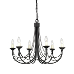 Люстра черного цвета ручной работы с канделябрами и переплетенной проволочной драпировкой Elstead Lighting варинант исполнения - 10 | Loft Concept в Кирове