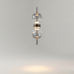 Подвесной светильник с плафоном из стекла с зеркальным градиентом Double Moon варинант исполнения - 6 | Loft Concept в Кирове