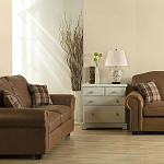 Настольная лампа с фарфоровым основанием бежевого цвета с рисунком и плиссированным абажуром на темной подставке Elstead Lighting варинант исполнения - 11 | Loft Concept в Кирове