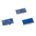 Таблетница карманная прямоугольная на 7 отделений с зеркалом и накладкой из натурального камня Лазурит Silver Stone Pillboxes варинант исполнения - 4 | Loft Concept в Кирове