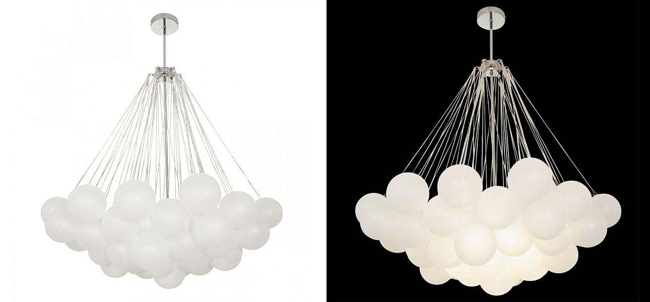 Люстра Белые Шары Apparatus Studio CLOUD Silver диаметр 100 см Люстра Белые Шары Apparatus Studio CLOUD Silver диаметр 100 см - Loft-Concept в Кирове