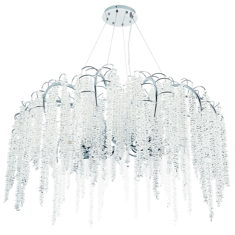 Люстра с хрустальными подвесками Bunch of Crystal Berries Silver Chandelier 12 Серебряный Прозрачный Люстра с хрустальными подвесками Bunch of Crystal Berries Silver Chandelier 12 Серебряный Прозрачный в Кирове | Loft Concept