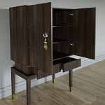 Кабинетный шкаф Elsa Dreams Walnut с 2-мя ящиками варинант исполнения - 1 | Loft Concept в Кирове