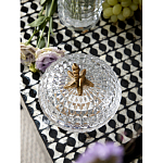 Конфетница прозрачная стеклянная на бронзовых ножках в виде морских коньков с крышкой в виде ракушки Eden Garden варинант исполнения - 4 | Loft Concept в Кирове