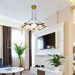 Люстра подвесная светодиодная с плафонами в форме шара Italian Globe Cedar Moss Light варинант исполнения - 1 | Loft Concept в Кирове