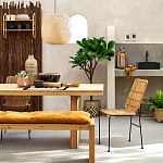 Ваза декоративная из натурального плетеного бамбука Bamboo Decor 42 варинант исполнения - 6 | Loft Concept в Кирове