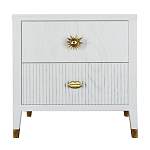 Тумба прикроватная с двумя ящиками Elsa Dreams White варинант исполнения - 5 | Loft Concept в Кирове