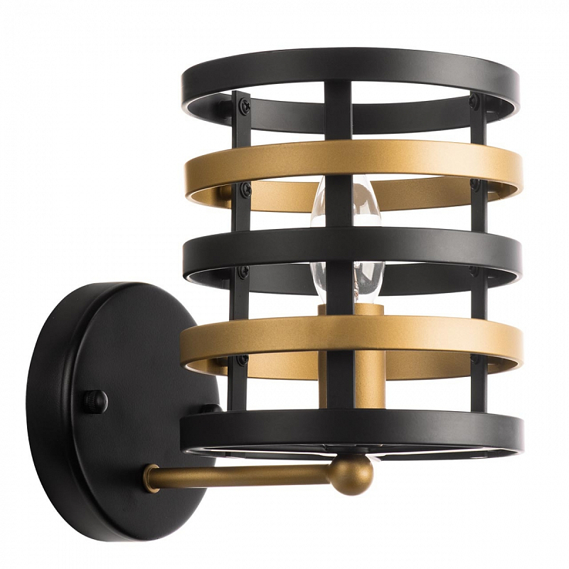 Бра Gold Stripes Sconces Золотой Черный Бра Gold Stripes Sconces Золотой Черный в Кирове | Loft Concept