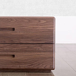 Прикроватный столик деревянный с 2-мя ящиками Moon Walnut Furniture варинант исполнения - 2 | Loft Concept в Кирове