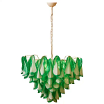 Люстра из стеклянных зеленых лепестков Petalled Illuminator варинант исполнения - 3 | Loft Concept в Кирове