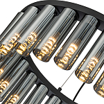 Люстра со стеклянными цилиндрическими плафонами Luminous Cylinders Smoky Round варинант исполнения - 5 | Loft Concept в Кирове