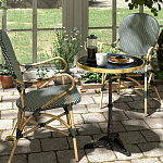 Кресло плетеное из ротанга Ronald Black White Rattan Chair варинант исполнения - 8 | Loft Concept в Кирове