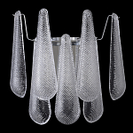 Бра с подвесками из рифленного стекла в форме капель на основании цвета хром Textured Glass варинант исполнения - 2 | Loft Concept в Кирове